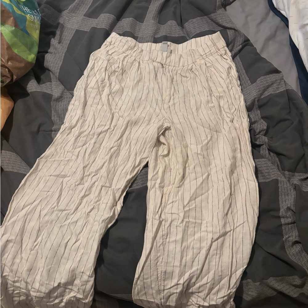 A New Day Cream and Black Striped Pants